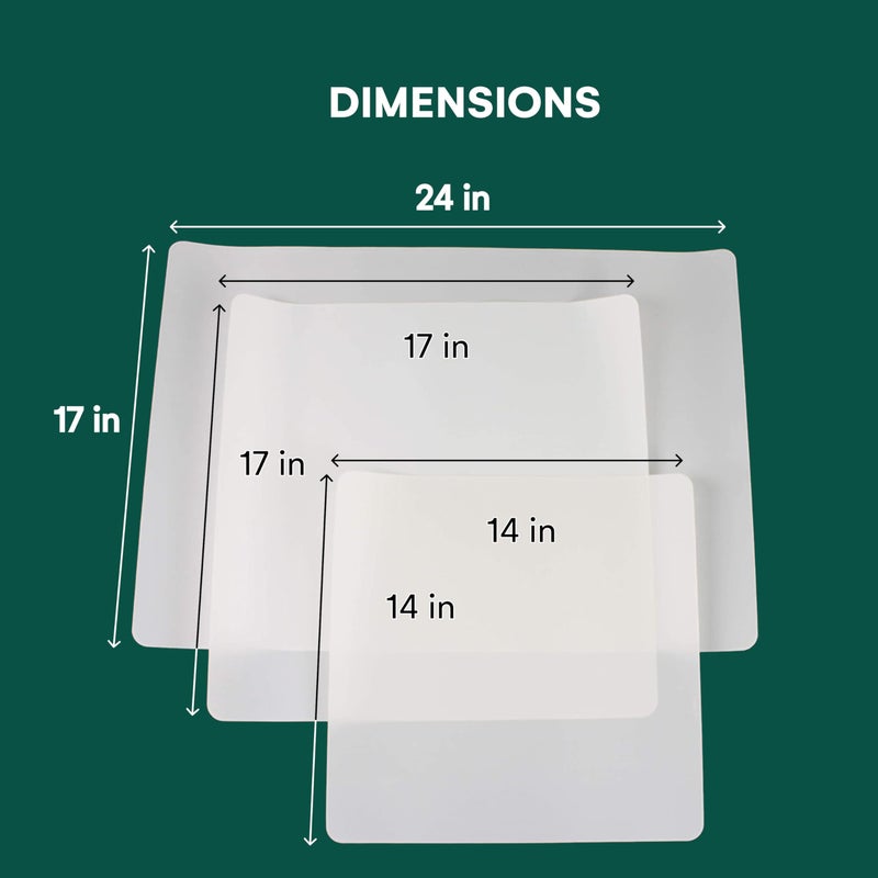Precision Quilting Tools 3 Pack PTFE Sheet/Teflon Sheets Multiple Sizes. Non Stick Transparent Reusable Sheets, Extra-Thick and Heat Resistant. Great as Applique Pressing Sheet, Heat Press Transfer, Ironing, Arts and Crafts - Image 3